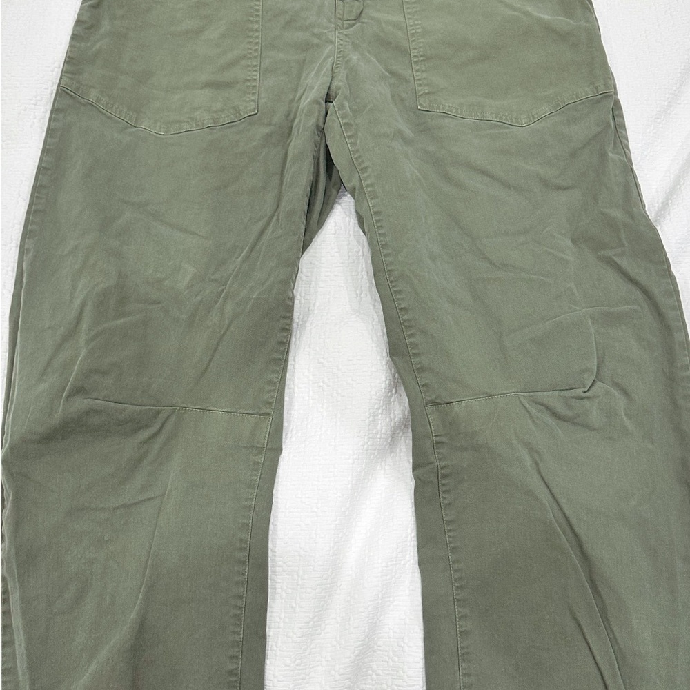 Nili Lotan Sage Green Cropped Pants